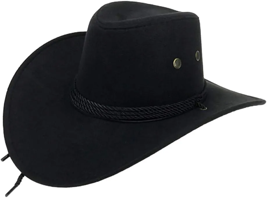 Women Men Western Cowboy Hats Unisex Adult Wide Brim Outdoor Sun Hat Western Party Western Style Wide Brim Cowboy Hat