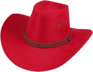 Women Men Western Cowboy Hats Unisex Adult Wide Brim Outdoor Sun Hat Western Party Western Style Wide Brim Cowboy Hat