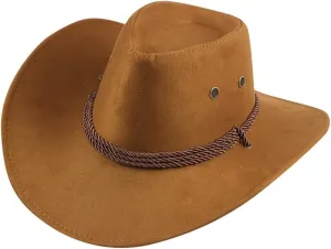 Women Men Western Cowboy Hats Unisex Adult Wide Brim Outdoor Sun Hat Western Party Western Style Wide Brim Cowboy Hat