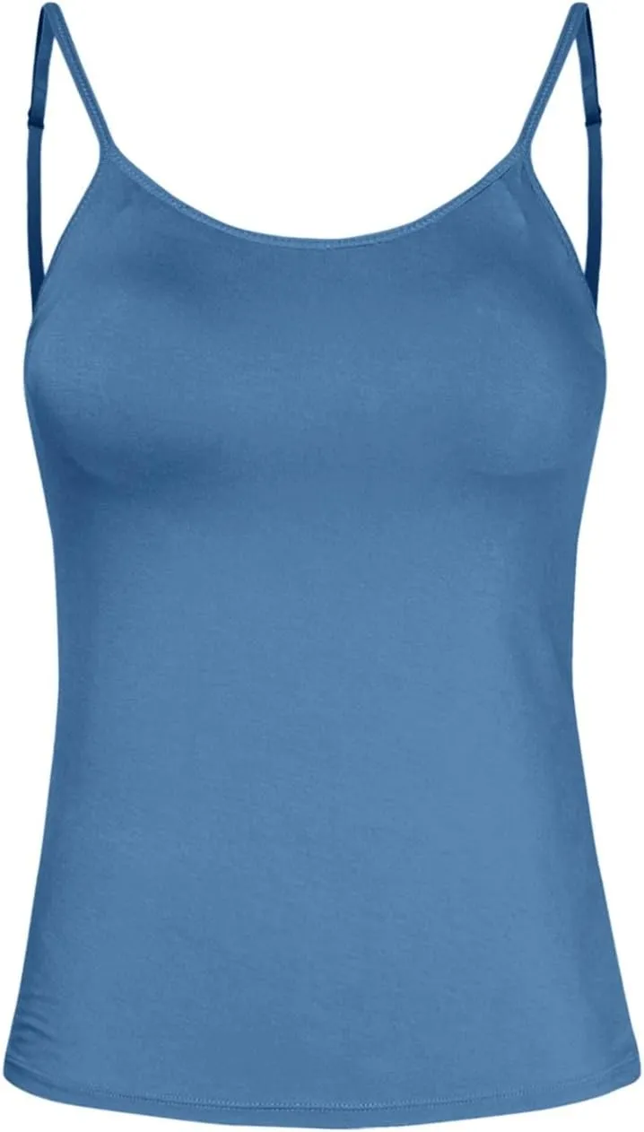 Women Sleeveless Vest Top 2025 Sexy Spaghetti Strap Tank Yoga Workout Backless Underwear Built in Bra Vest Top