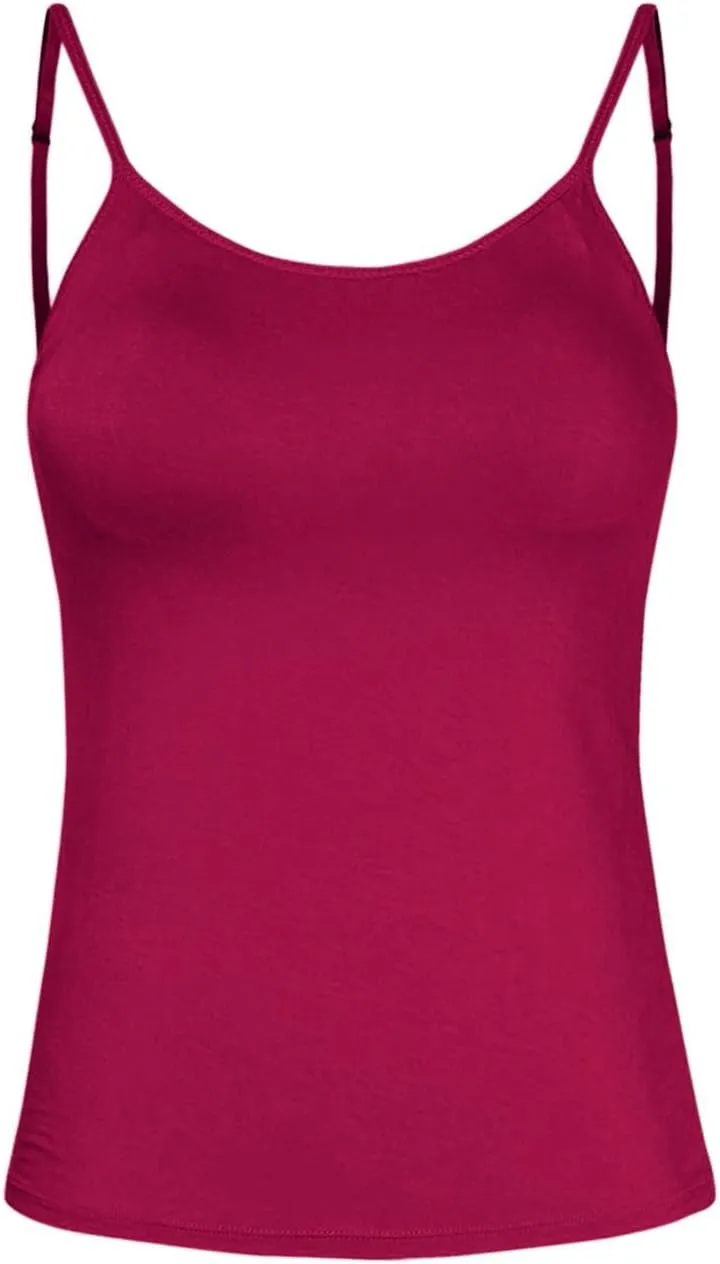 Women Sleeveless Vest Top 2025 Sexy Spaghetti Strap Tank Yoga Workout Backless Underwear Built in Bra Vest Top