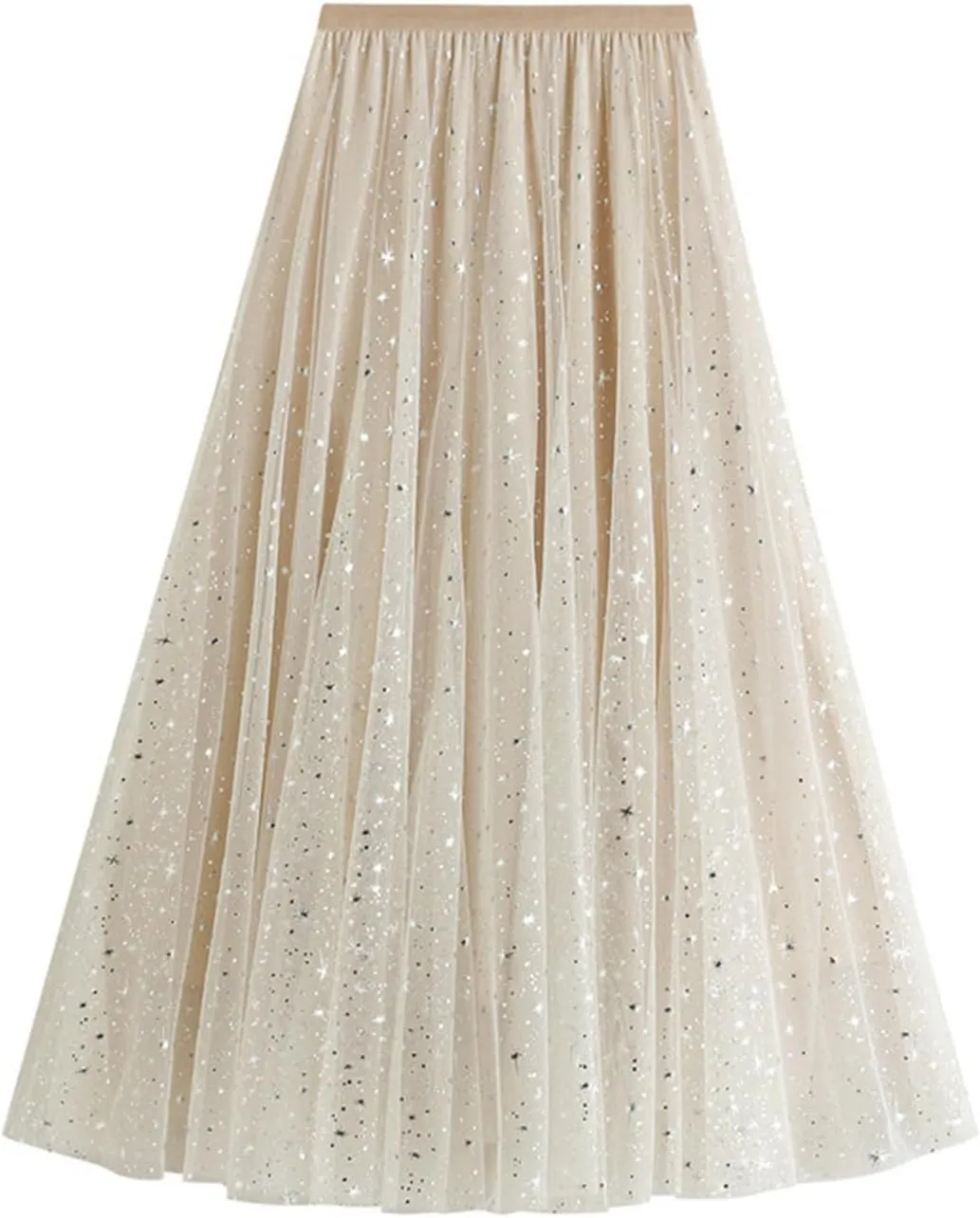 Women Summer Casual Bohemian Print Beach Outfits Elastic Waist A-Line Long Skirt Tiered High Waist Maxi Skirt
