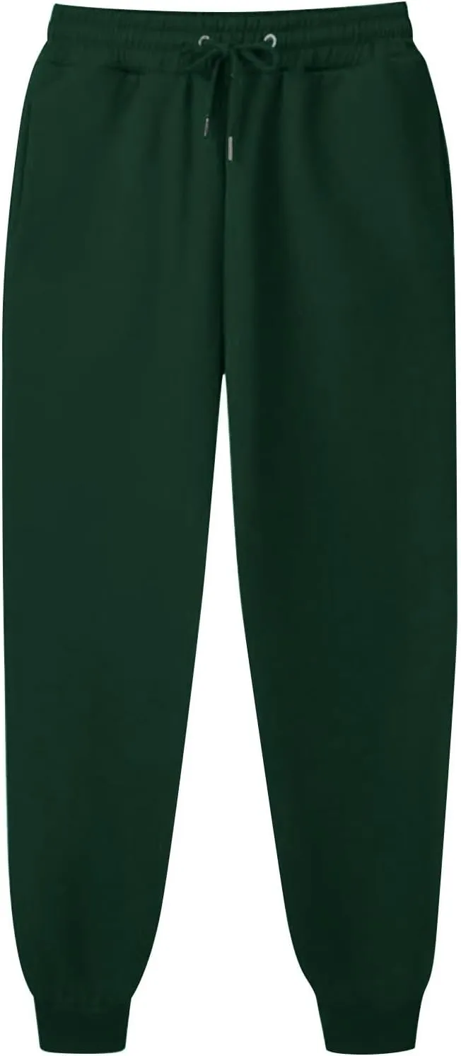 Womens Casual Pants Drawstring Waist Bound Feet Tapered Pants Loose Fit Straight Leg Trousers Sports Jogger Sweatpant