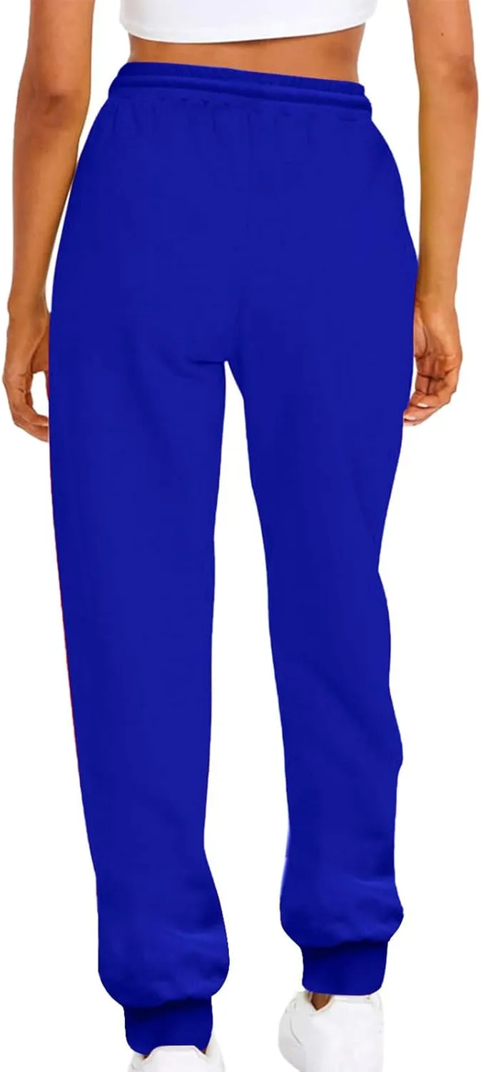 Womens Casual Pants Drawstring Waist Bound Feet Tapered Pants Loose Fit Straight Leg Trousers Sports Jogger Sweatpant