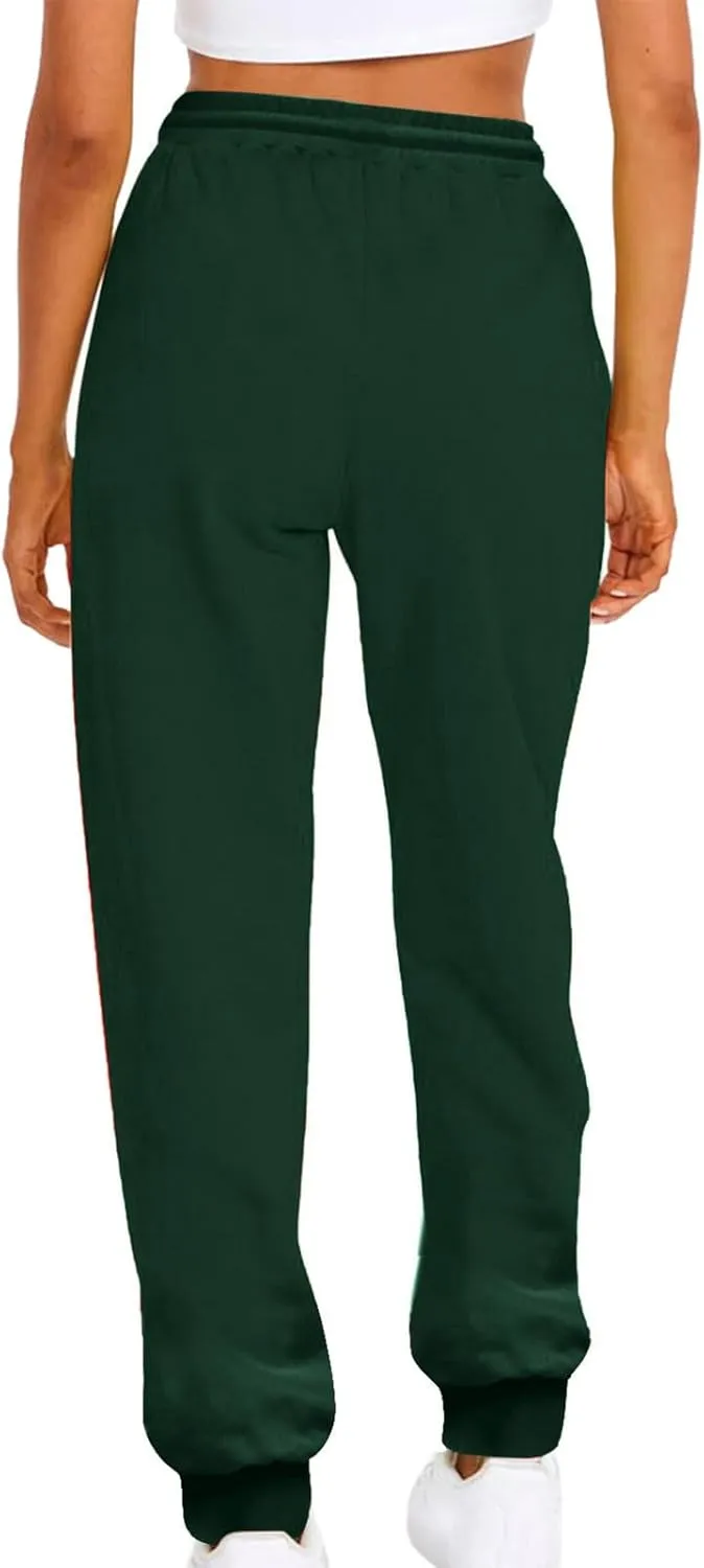 Womens Casual Pants Drawstring Waist Bound Feet Tapered Pants Loose Fit Straight Leg Trousers Sports Jogger Sweatpant