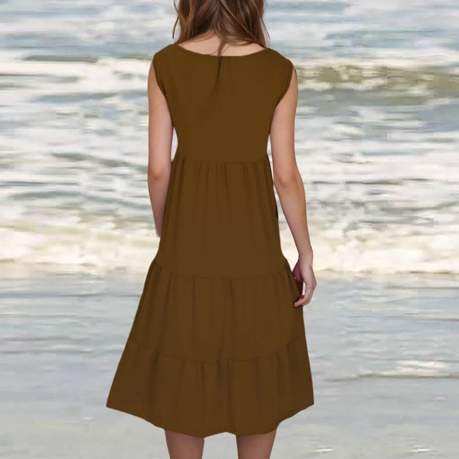 Womens Dress Swimsuit Coverup 2025 Vacation Beach Cover Ups Spaghetti Straps Bathing Suit Cover Up Sundress