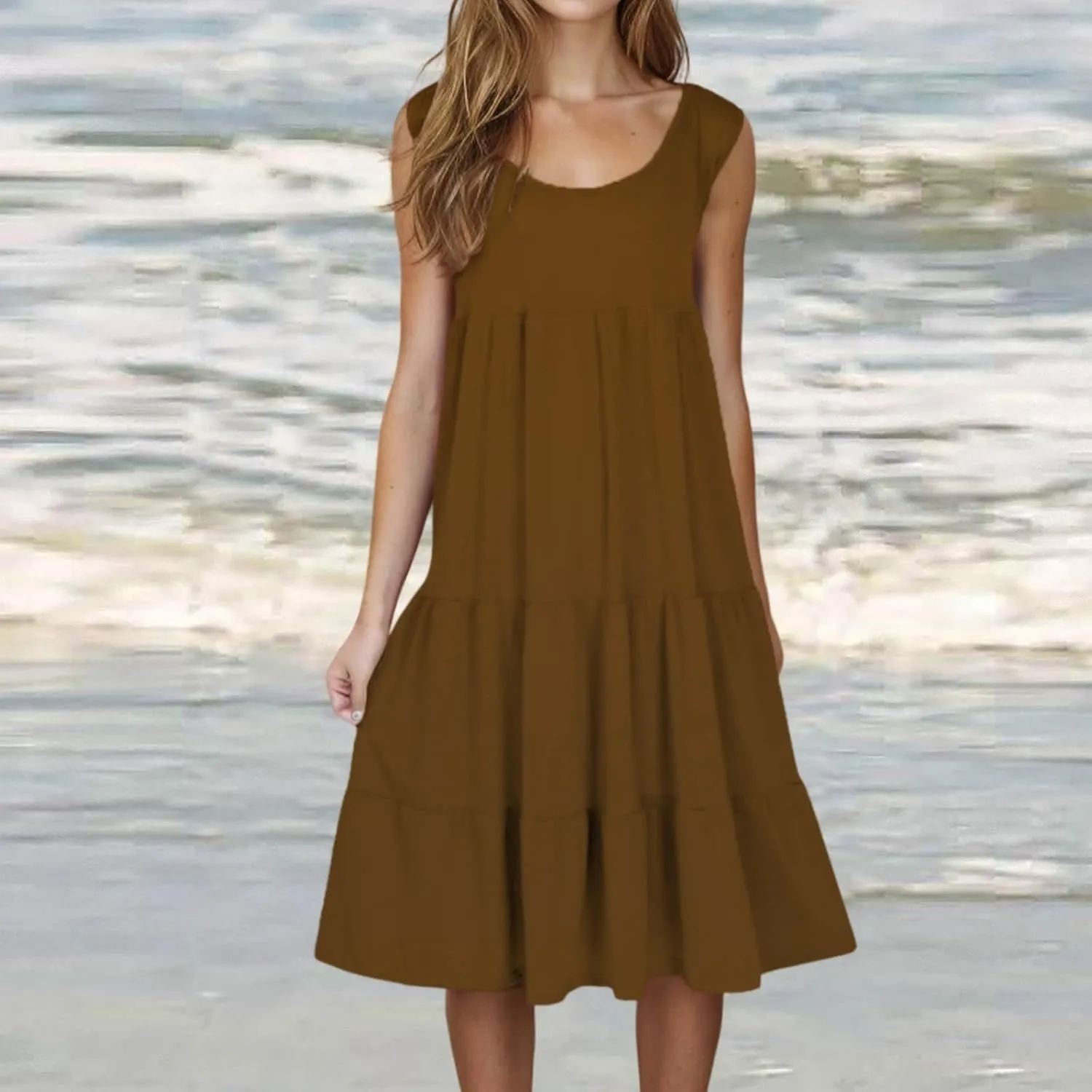 Womens Dress Swimsuit Coverup 2025 Vacation Beach Cover Ups Spaghetti Straps Bathing Suit Cover Up Sundress