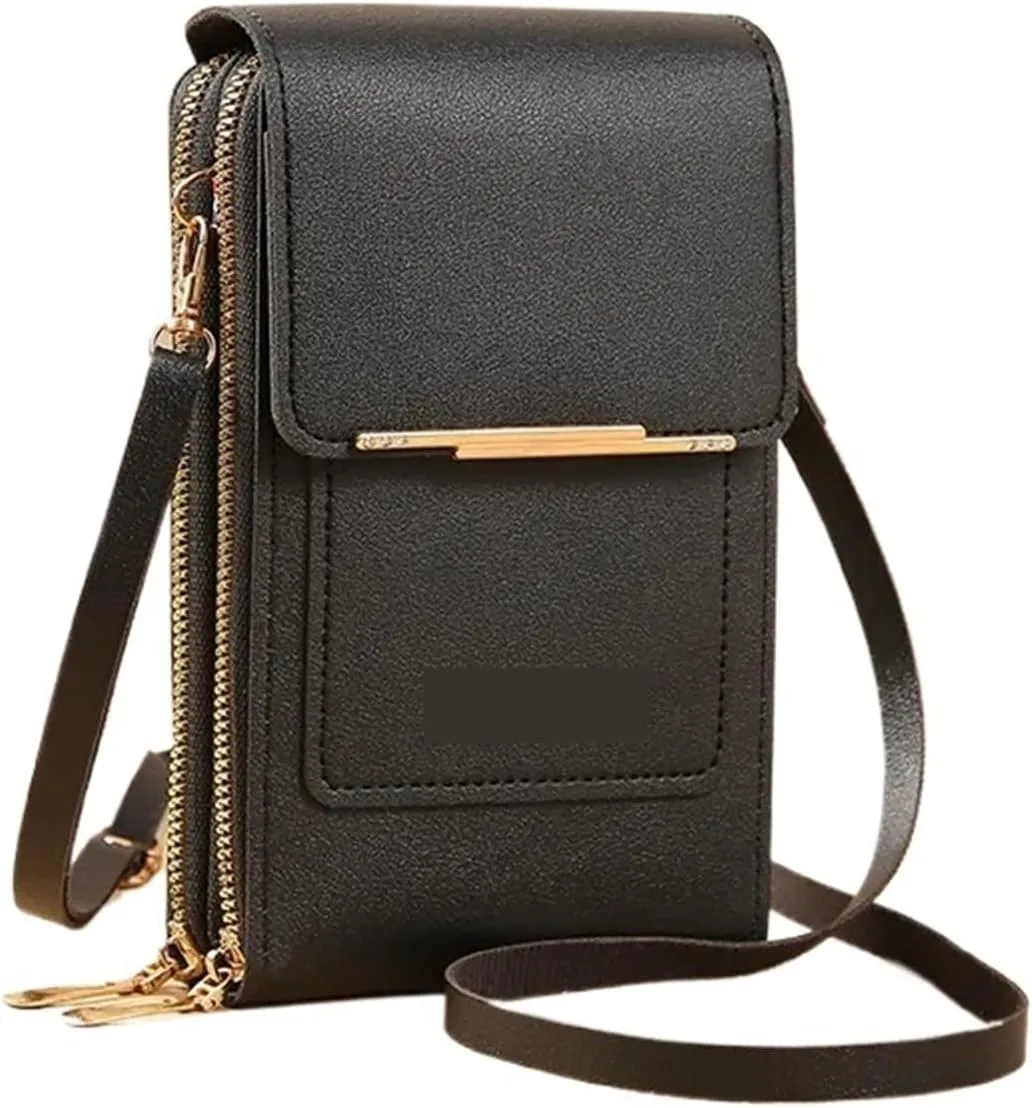 Women's Handbag Touch Screen Cell Phone Purse Shoulder Bag Female Cheap Small Wallet Soft Leather