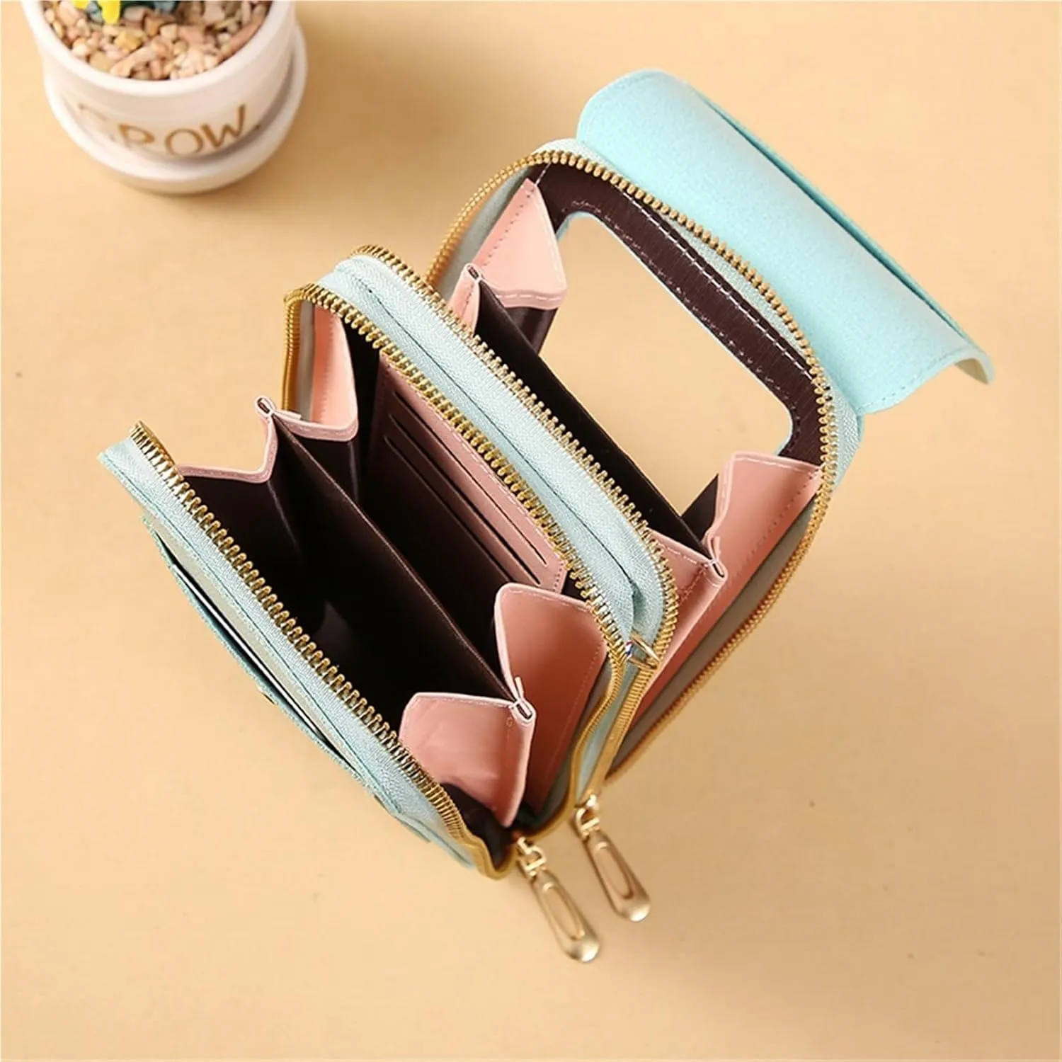 Women's Handbag Touch Screen Cell Phone Purse Shoulder Bag Female Cheap Small Wallet Soft Leather