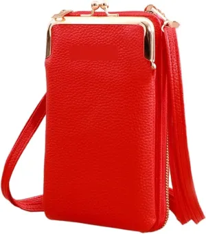 Women's Handbag Touch Screen Cell Phone Purse Shoulder Bag Female Cheap Small Wallet Soft Leather
