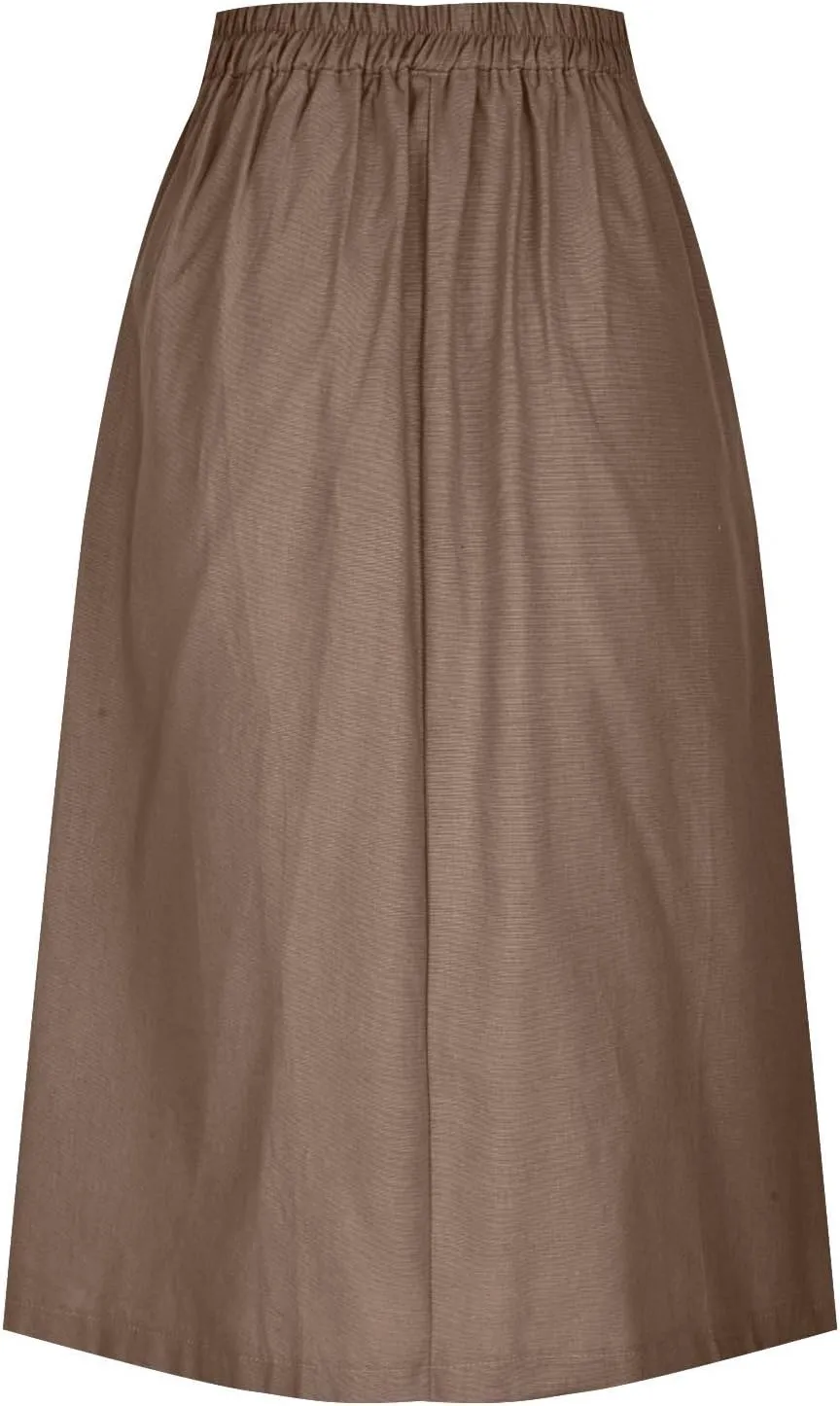 Women's Irregular Cotton Linen Casual Skirt, Solid Color Basic Summer Versatile Trendy Clothes Comfy Breathable Skirts