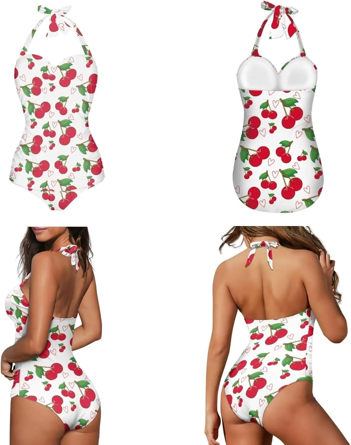 Women's One Piece Swimsuit with Matching Cover Ups Wrap Skirt Sarong Two Piece Bathing Suit Beachwear Plus Size 2XL