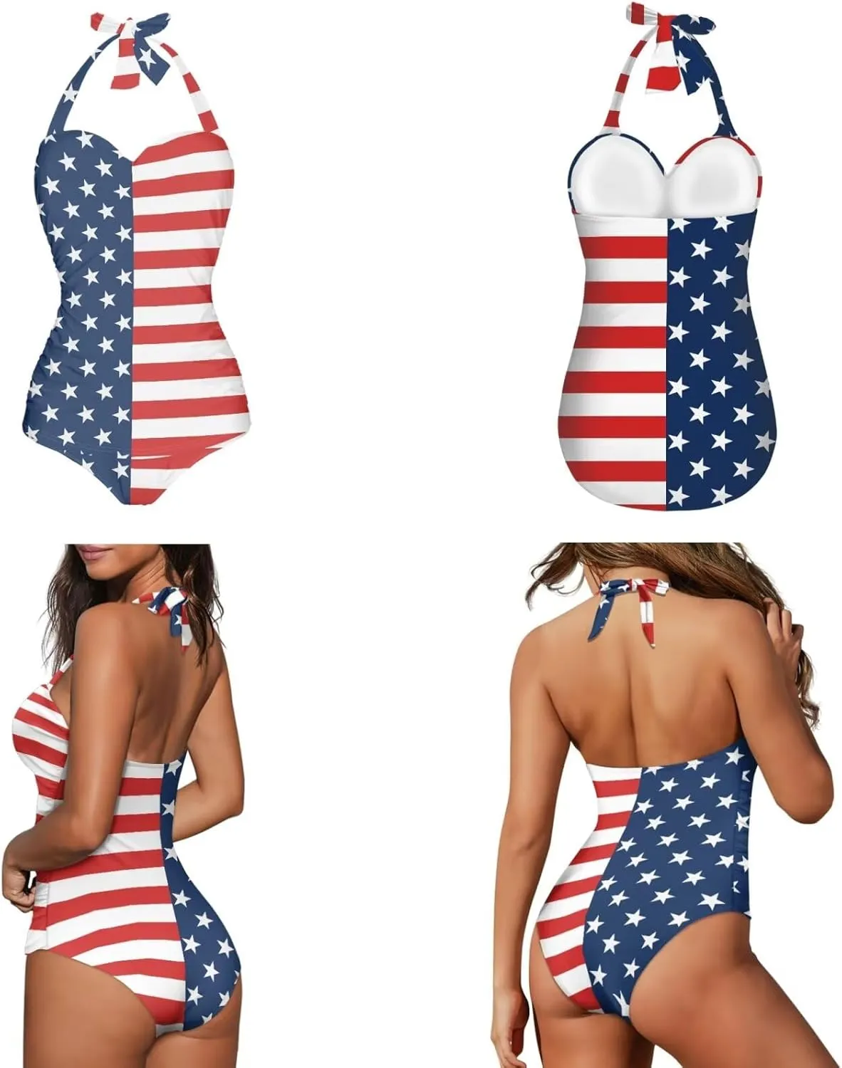 Womens One-Piece Swimsuits with Cover Up Wrap Skirt Tummy Control Swimwear Plus Size Bathing Suit 2X Monokini