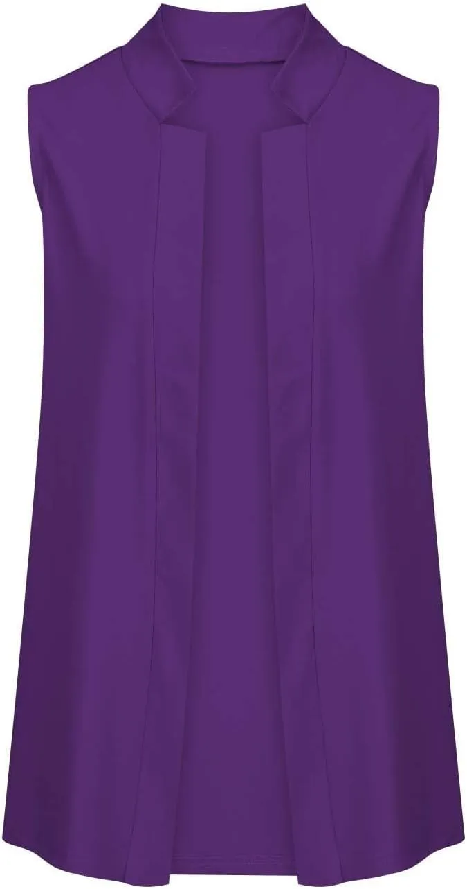 Womens Sleeveless Blazers 2025 Summer Casual Notch Lapel Open Front Cardigans Lightweight Suit Vest Tops Waistcoat