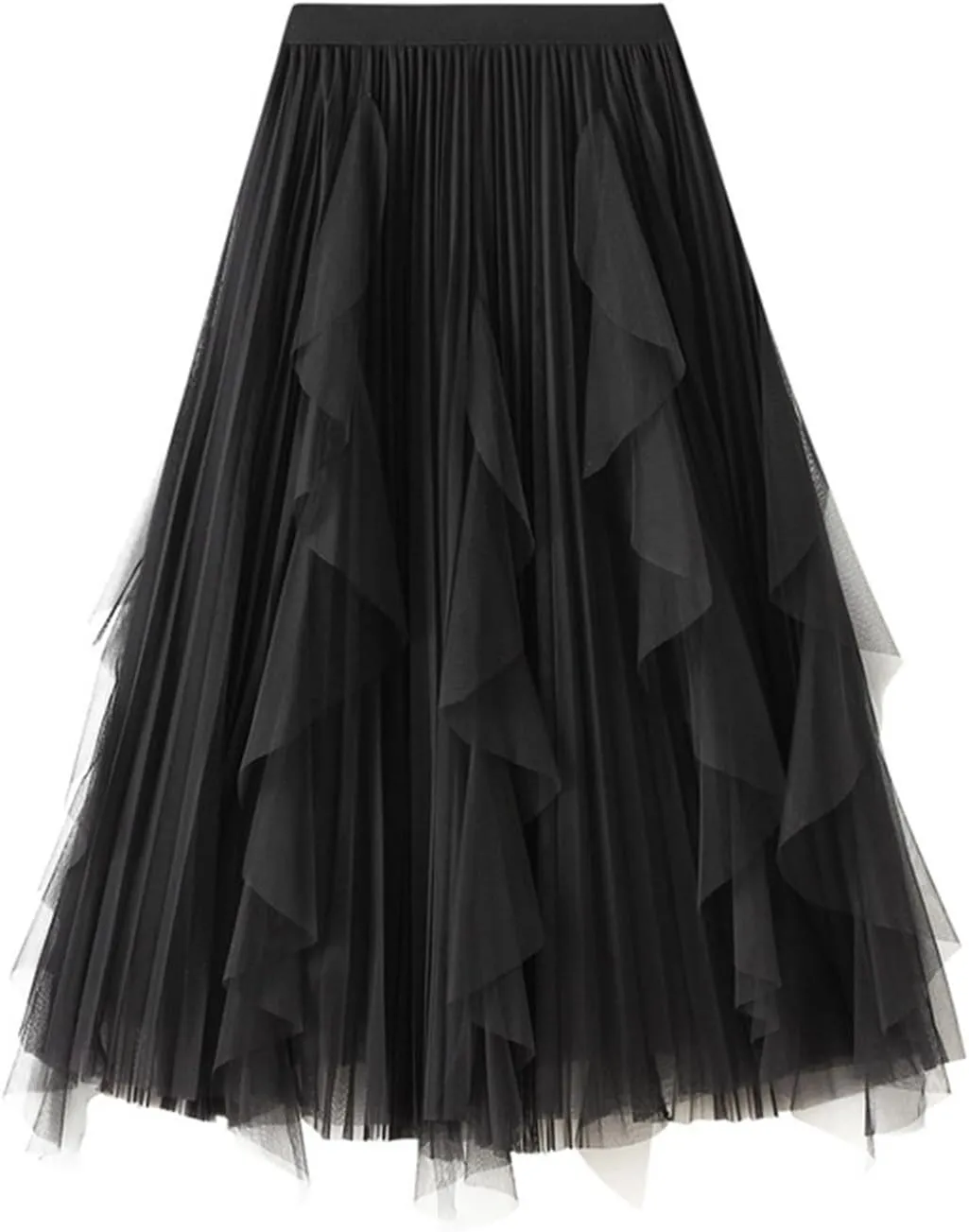 Womens Summer High Waist Tiered Beach Outfits A-Line Elastic Waist Long Skirt Bohemian Print Casual Maxi Skirt