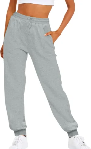 Womens Sweatpants Loose Drawstring Joggers Pants Pockets Workout Casual Comfy Lounge Baggy High Waist Lounge Joggers