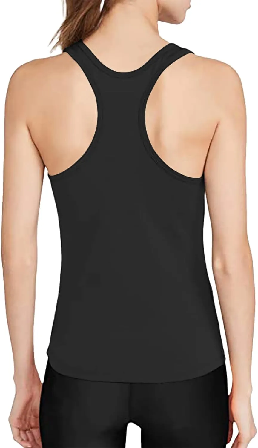 Women's Workout Racerback Tank Tops with Built in Bra Yoga Fitness Activewear Running Gym Exercise Shirts