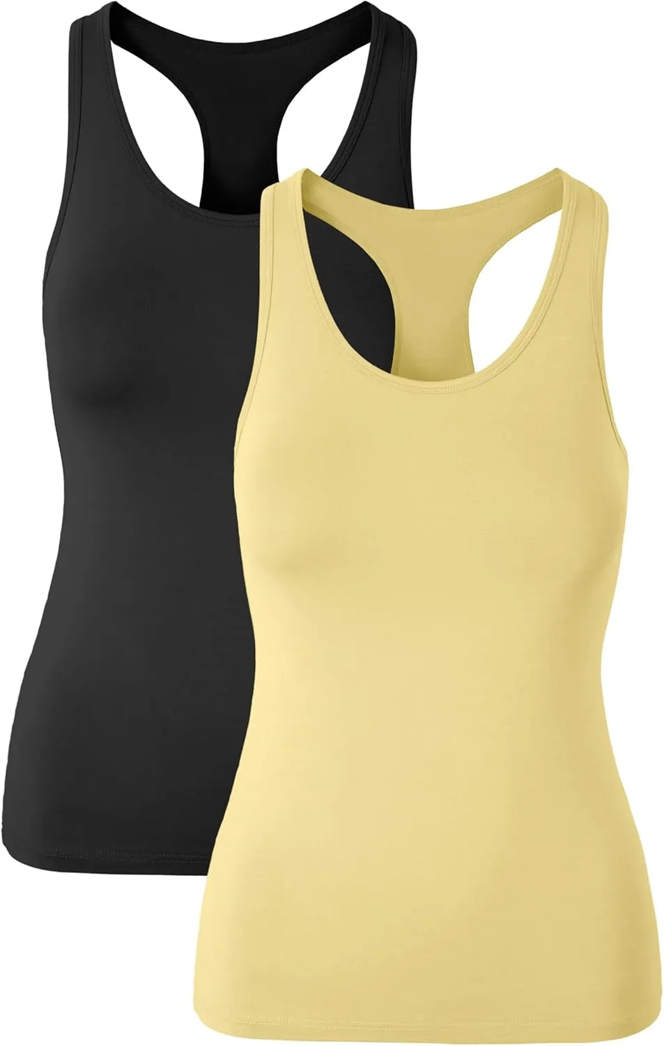 Women's Workout Racerback Tank Tops with Built in Bra Yoga Fitness Activewear Running Gym Exercise Shirts