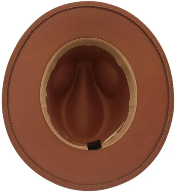 Wool Fedora Hats with Feather for Women and Men, Stylish Wide Brim Jazz Church Felt Panama Hats