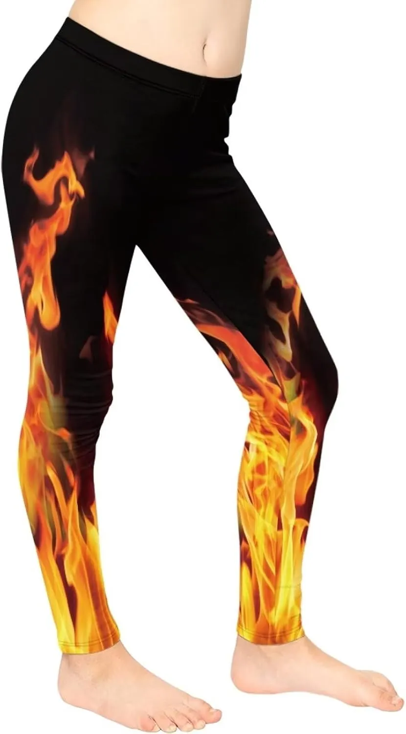 Xpyiqun Girls Leggings Athletic Yoga Pants Tights Trousers Activewear 4-13T