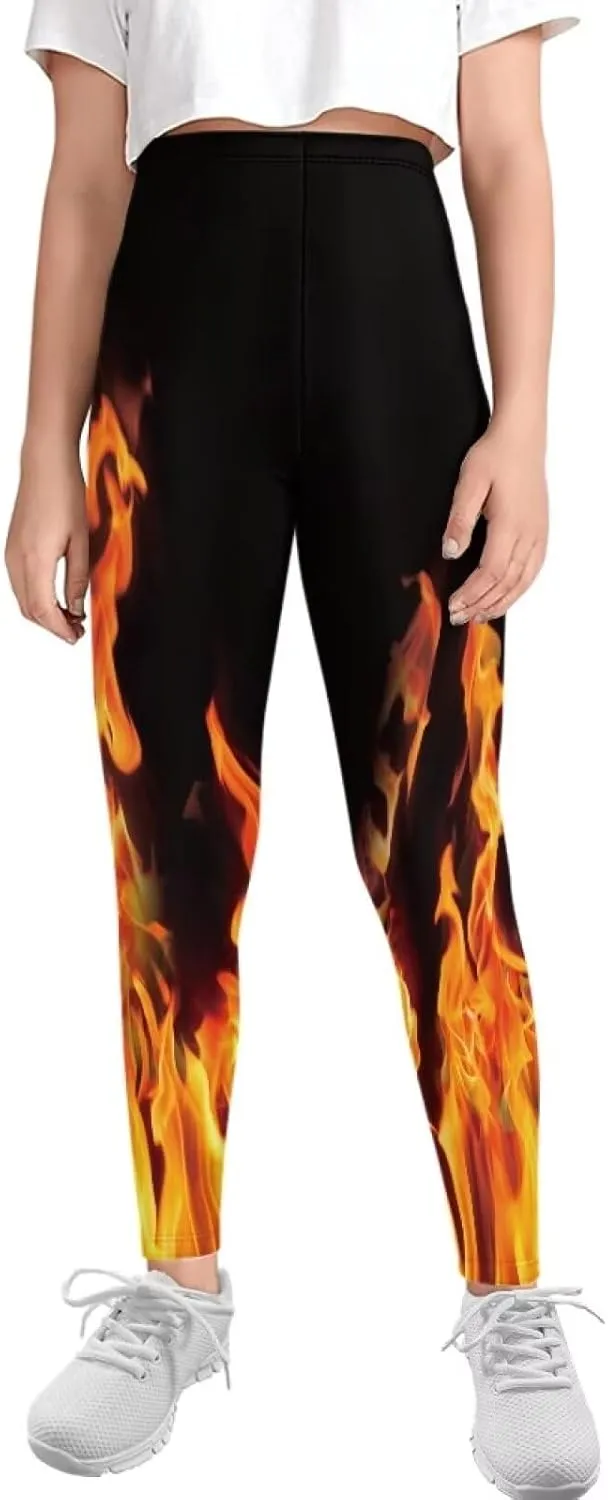 Xpyiqun Girls Leggings Athletic Yoga Pants Tights Trousers Activewear 4-13T