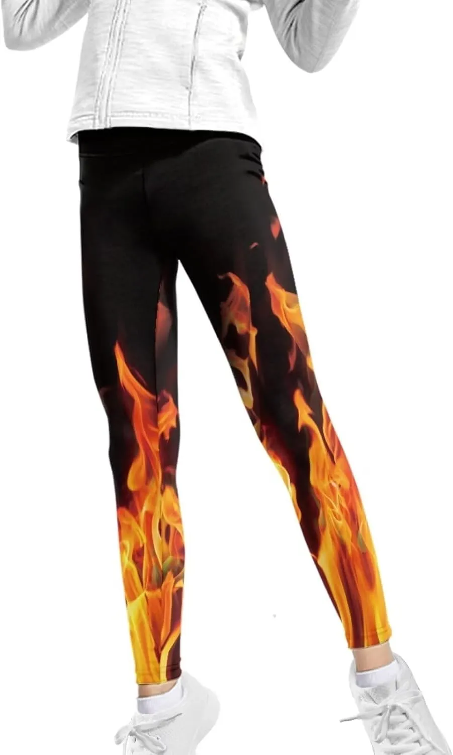 Xpyiqun Girls Leggings Athletic Yoga Pants Tights Trousers Activewear 4-13T