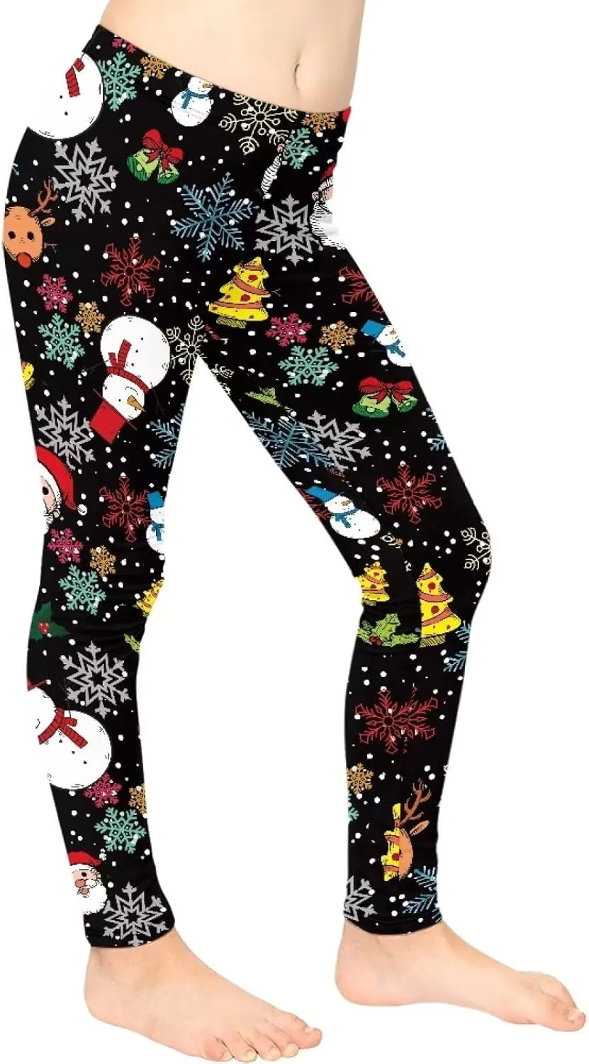 Xpyiqun Girls Leggings Athletic Yoga Pants Tights Trousers Activewear 4-13T