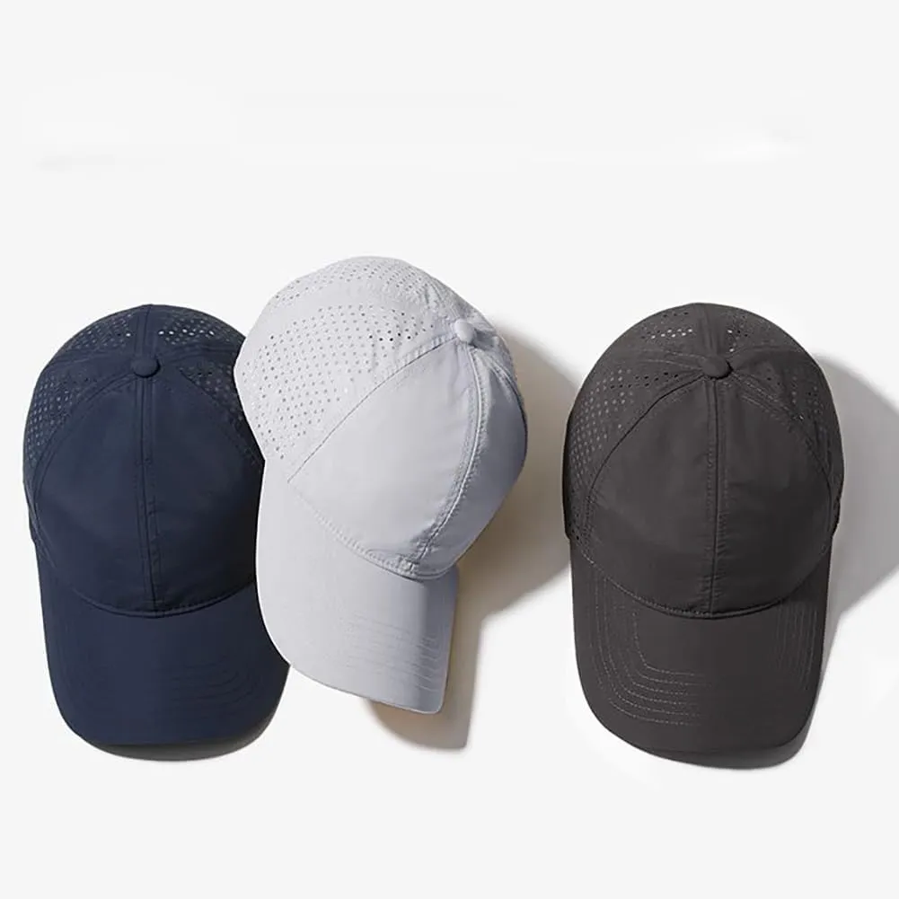XYIYI Men Quick Dry Baseball Cap Women Mesh Sun Hats Ball Cap Snapback Hat