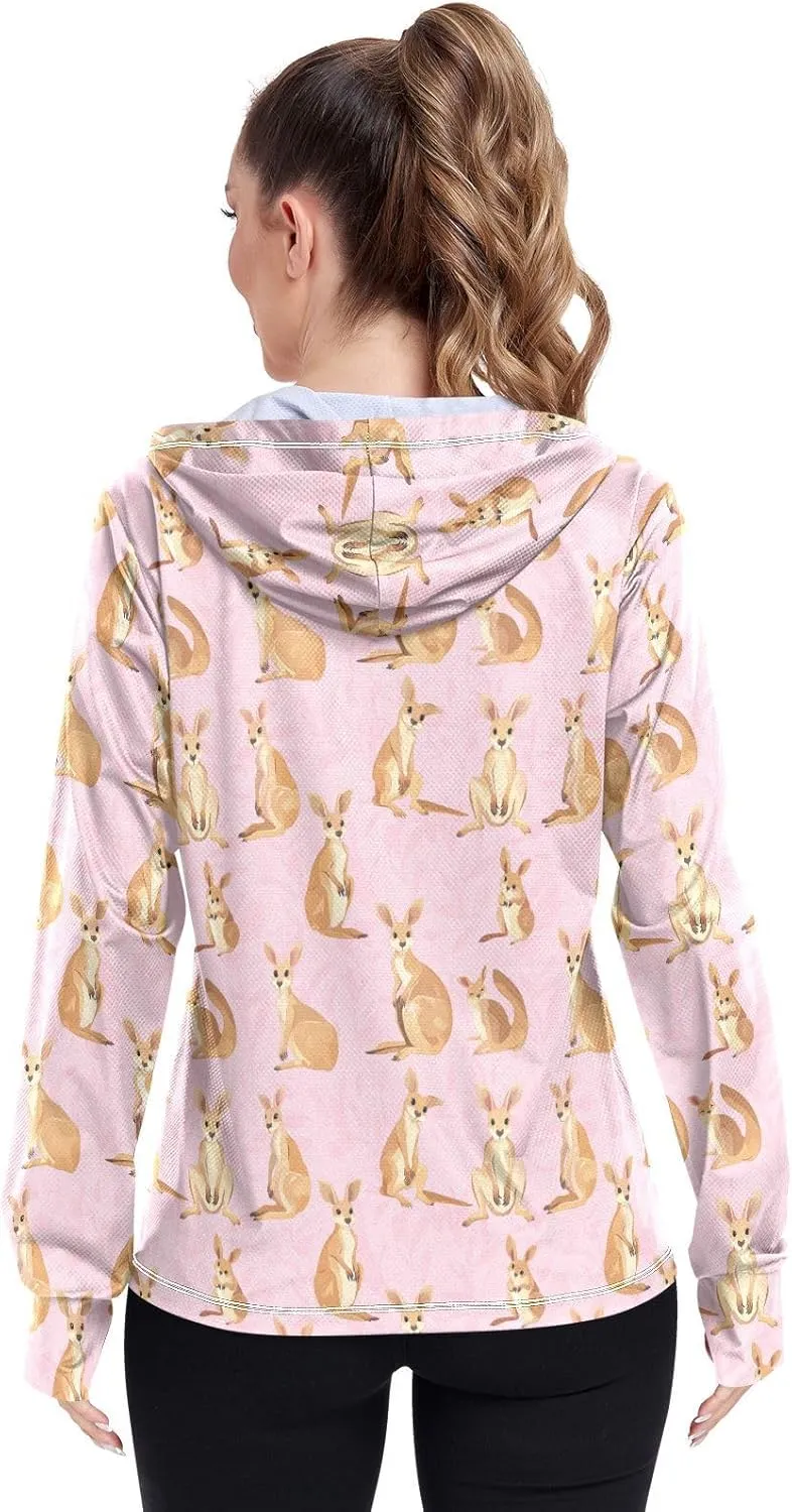 Zip Up Hoodie Women Quick Dry Gym Shirts UPF 50  Protection Lightweight Sweatshirt for Hiking Outdoor